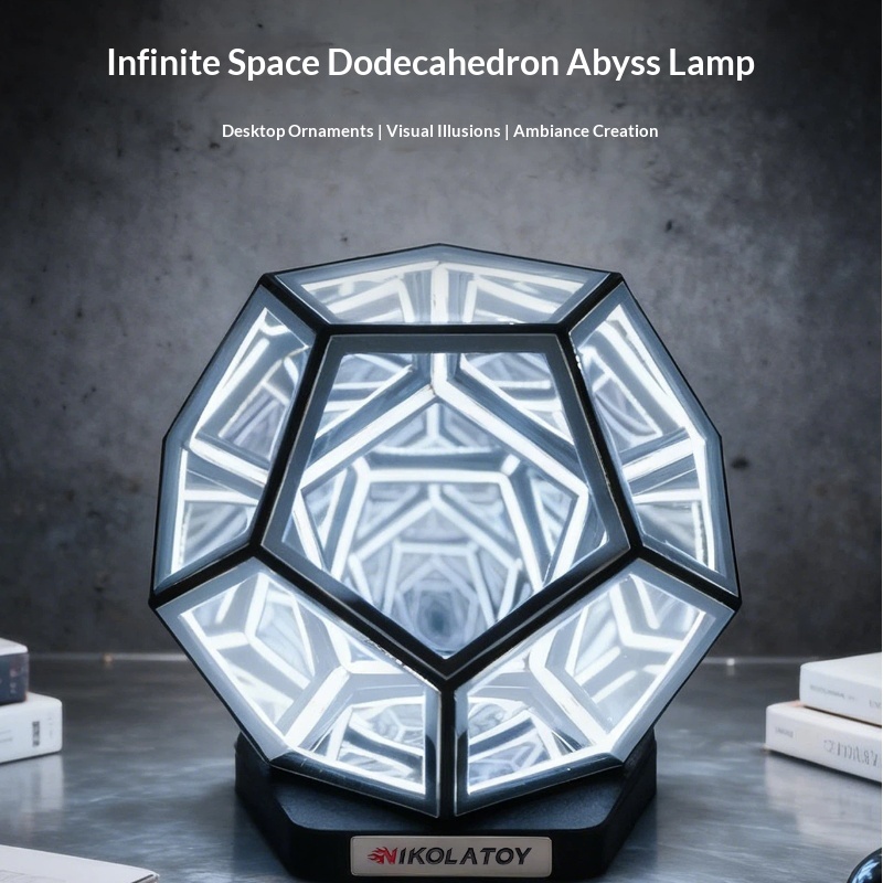 Lighting Home Decor Items - NIKOLATOY Infinity Dodecahedron LED Light Creative