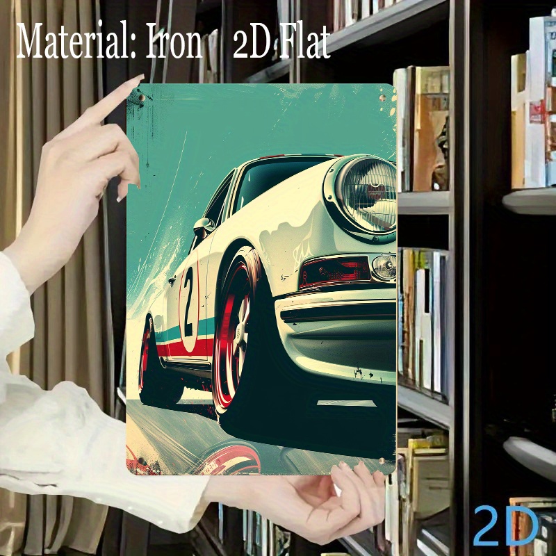 Elements Lighting Decor - Vintage Racing Track Car Night Scene