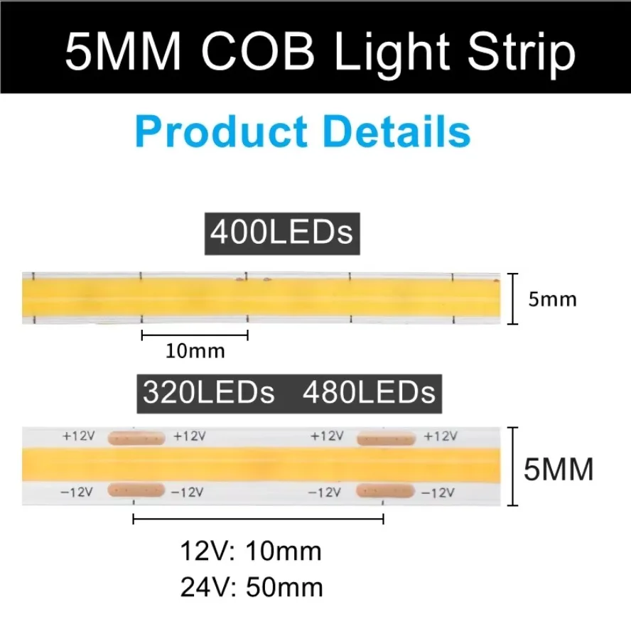 480 400 320 LEDs/m 12V 24V 5m  - Lighting Decor And More recension och pris