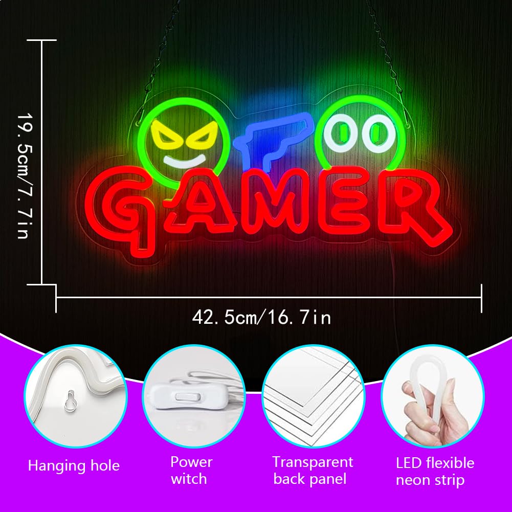 Gamer Neon Sign LED Wall Light - Lighting Christmas Decor recension och pris