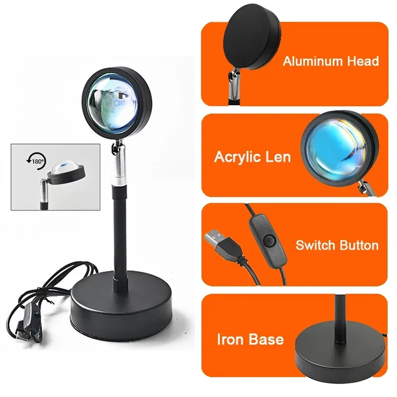 Sunset Mood Light Multiple Col - Sunset Lamp Projection recension och pris