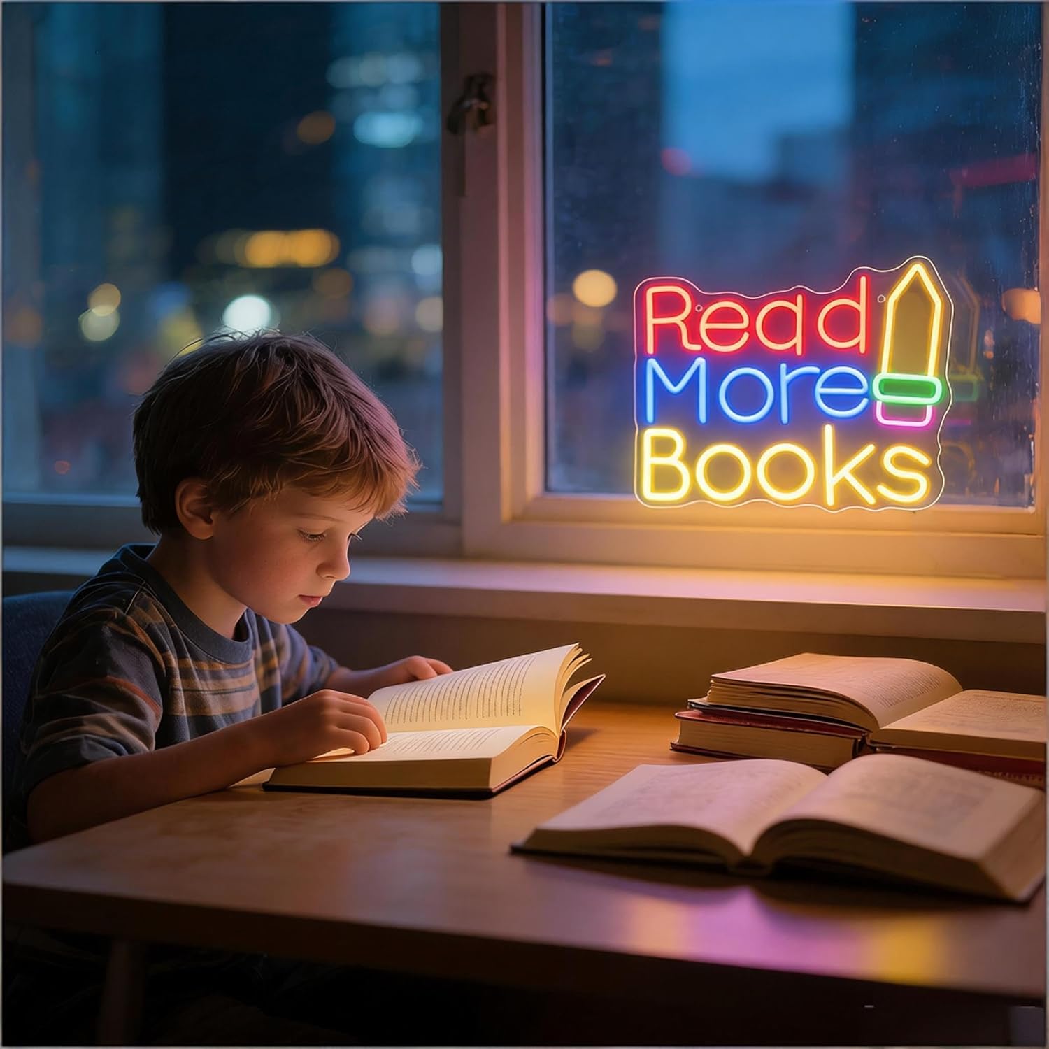 Read More Books LED Neon Sign  - Lighting Decor And More recension och pris