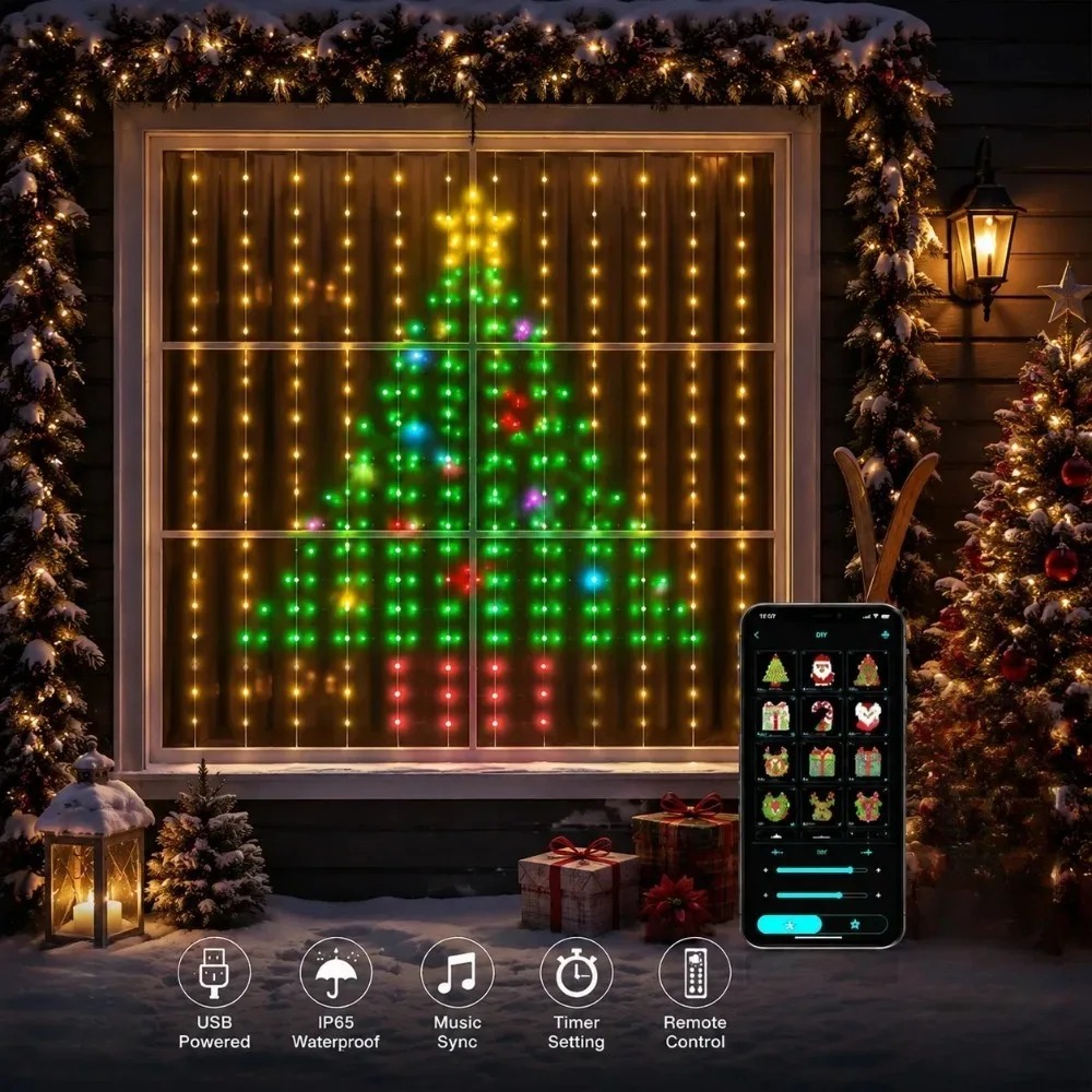 Christmas Light String LED Cur - Lighting Decoration For Home recension och pris