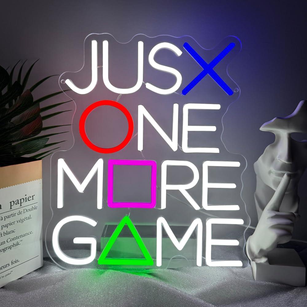 Just One More Game Neon Sign U - Lighting Decor And More recension och pris