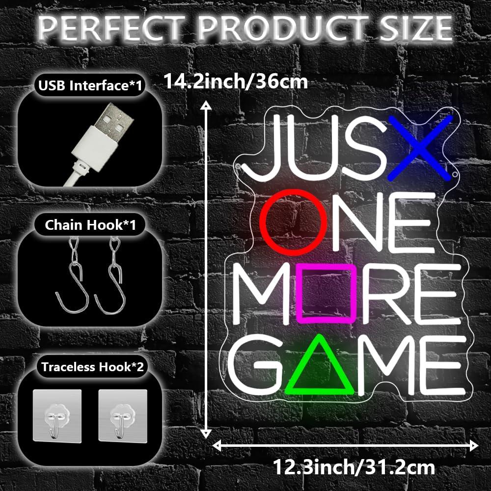 Just One More Game Neon Sign U - Lighting Decor And More recension och pris