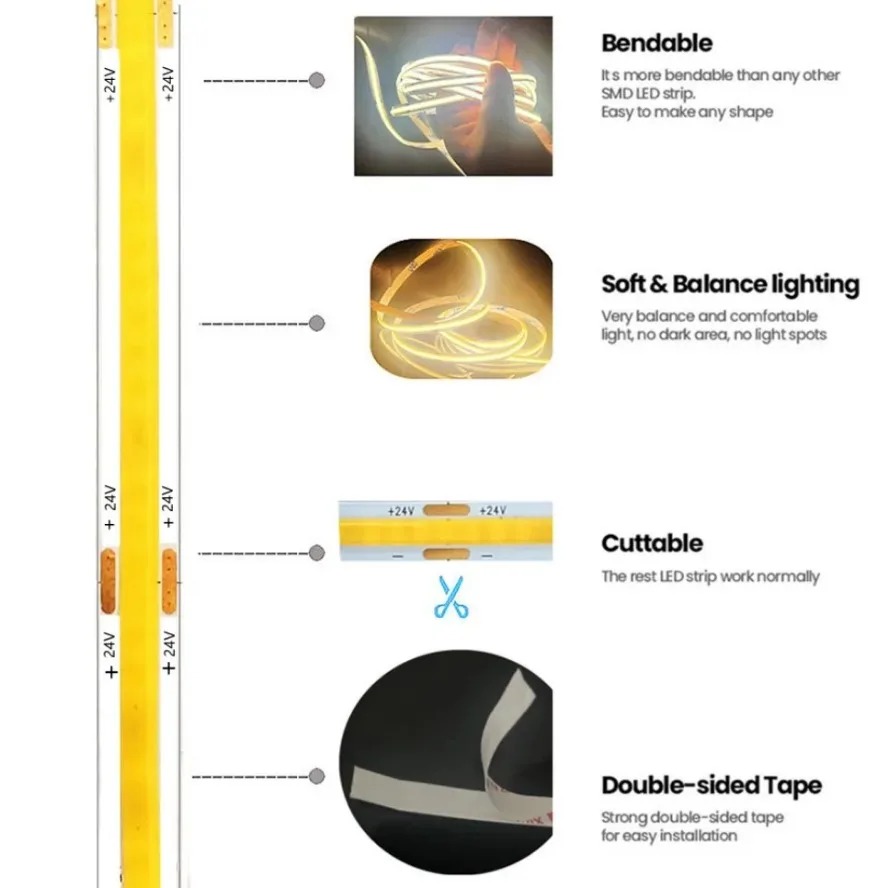 LED COB Strip Light High Densi - Lighting Decor And More recension och pris
