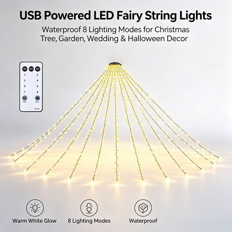 USB LED Fairy String Lights, W - Lighting Christmas Decor recension och pris