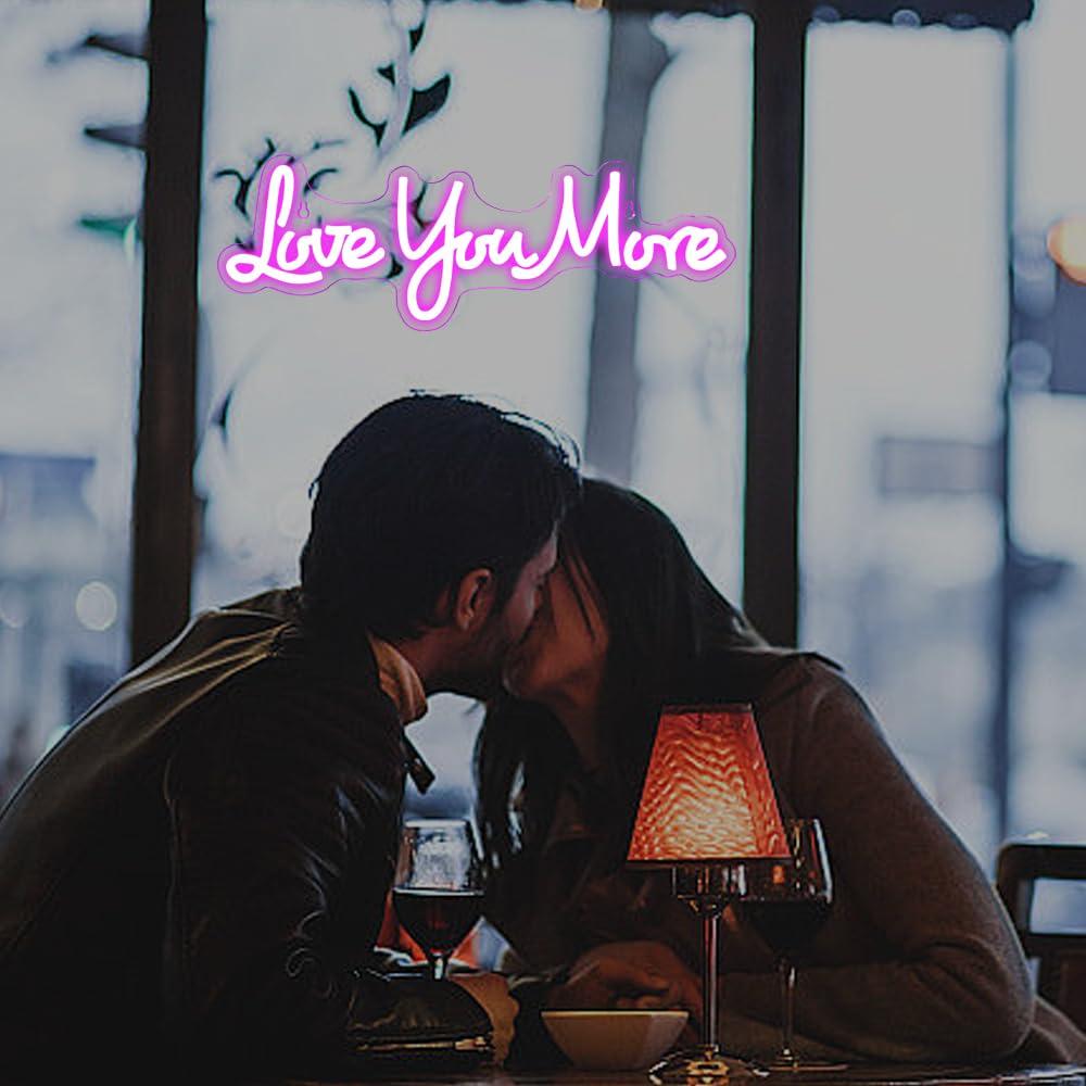 Love You More Neon Sign USB Di - Lighting Decor And More recension och pris