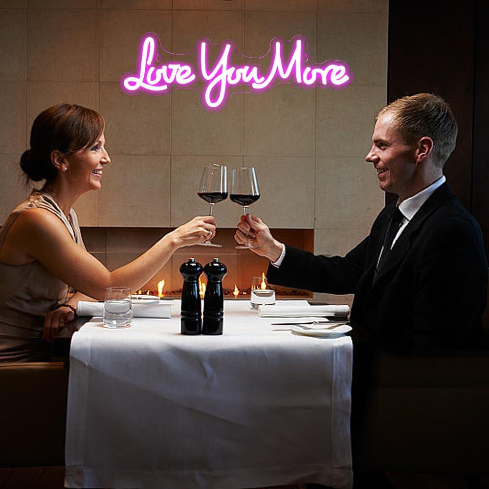 Love You More Neon Sign USB Di - Lighting Decor And More recension och pris