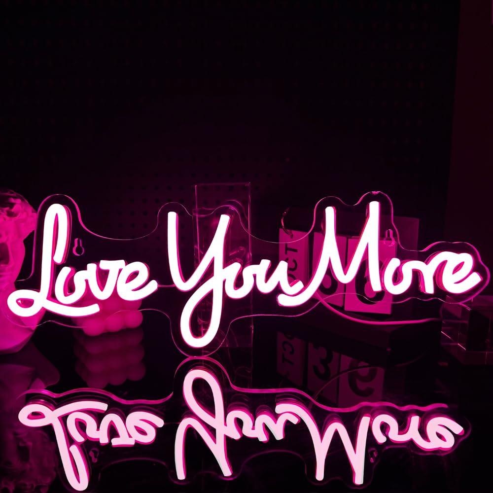 Love You More Neon Sign USB Di - Lighting Decor And More recension och pris