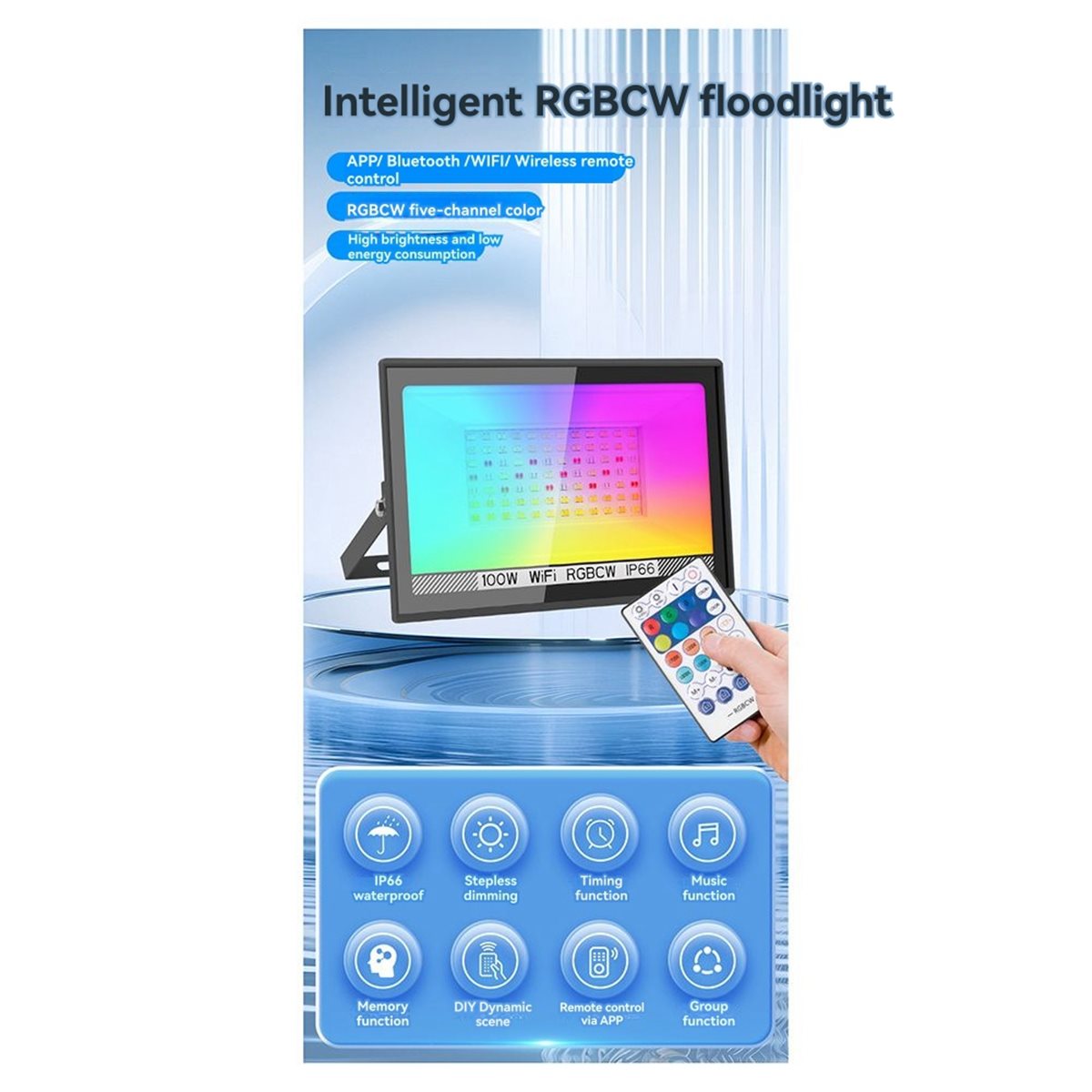 Nices 100W RGBCW LED Flood Lig - Decor Lighting Uk recension och pris
