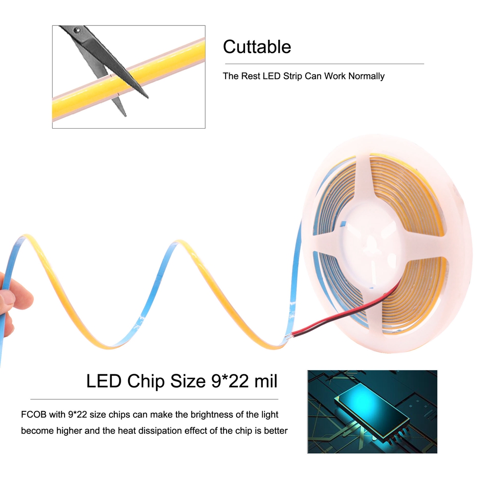 5mm  COB LED Strip 384LEDs/m S - Lighting Decor And More recension och pris