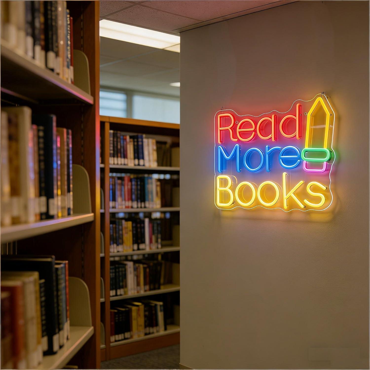 Read More Books Neon Sign USB  - Lighting Decor And More recension och pris