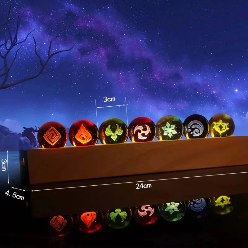 Game Genshin Impact Crystal Ba - Elements Lighting Decor recension och pris