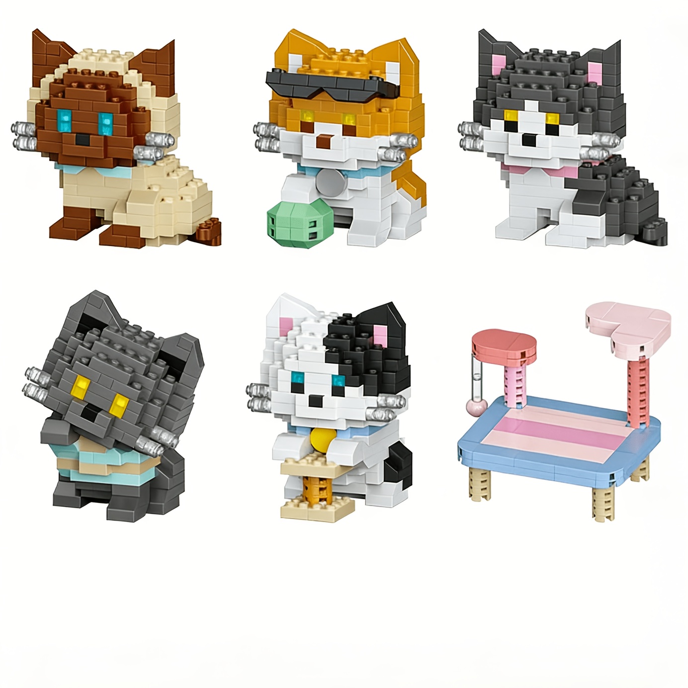 Cat Series Building Blocks Set - Lighting Home Decor Items recension och pris