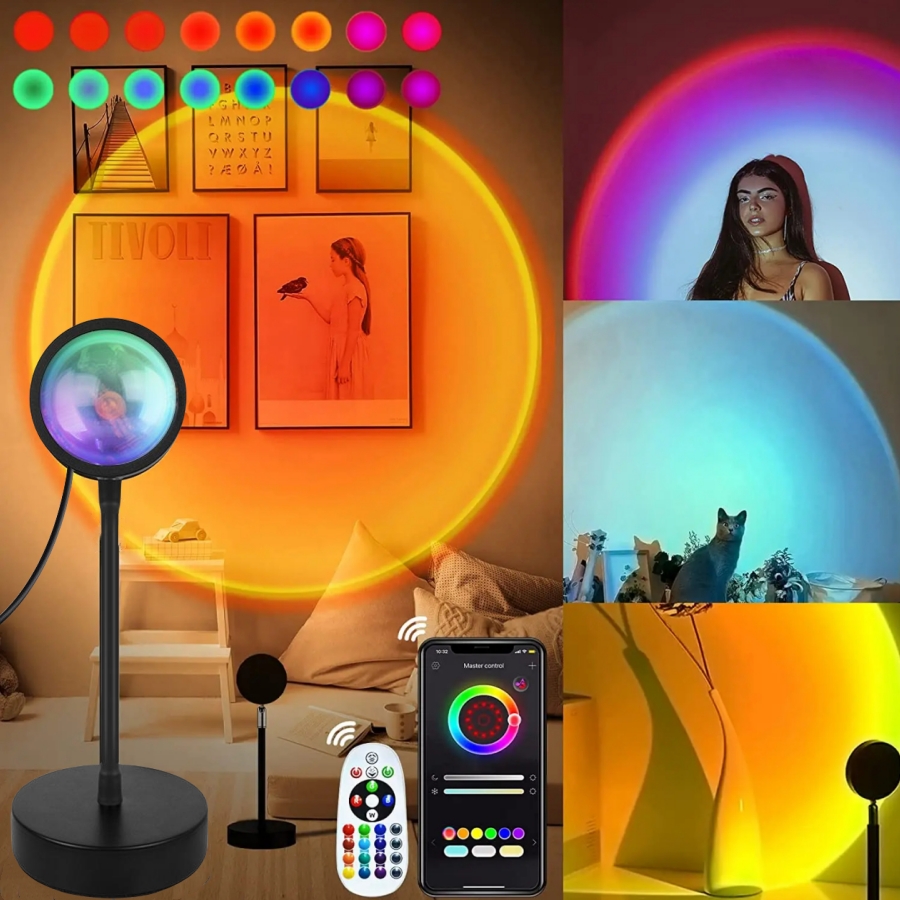 Smart Sunset Lamp Tuya LED Nig - Sunset Lamp Projection recension och pris