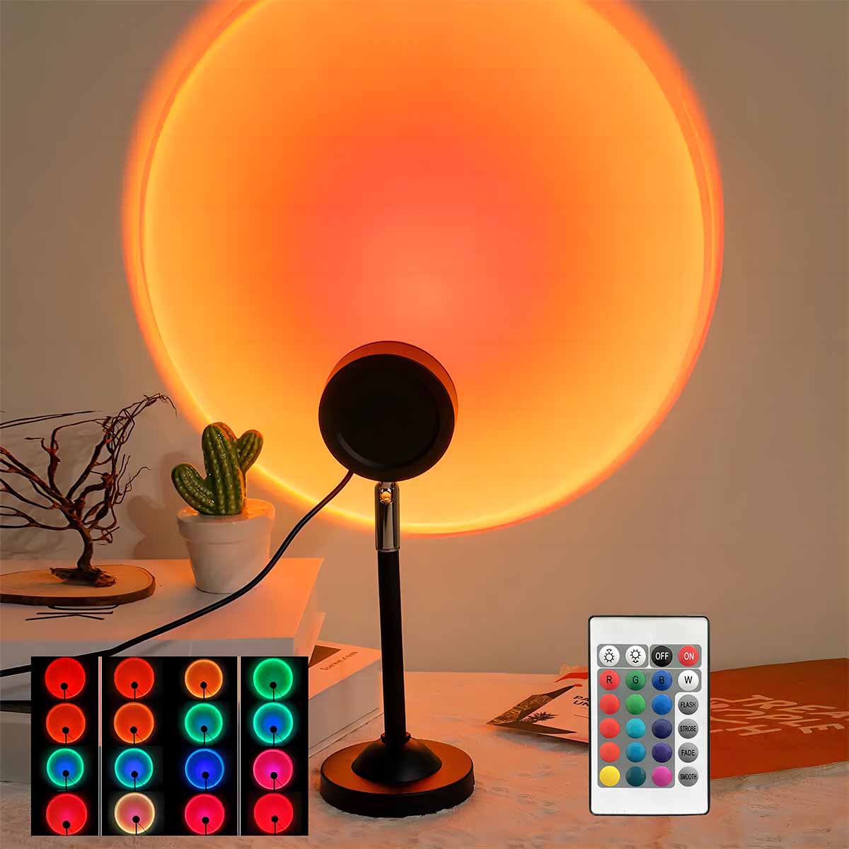Sunset Projection Light Remote - Sunset Lamp Projection recension och pris