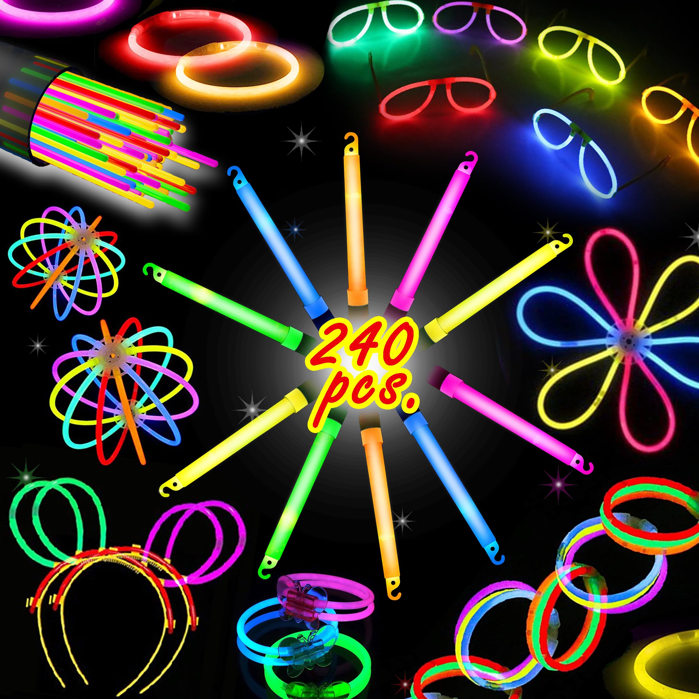 240 Glow Sticks Halloween Part - Lighting Decor And More recension och pris
