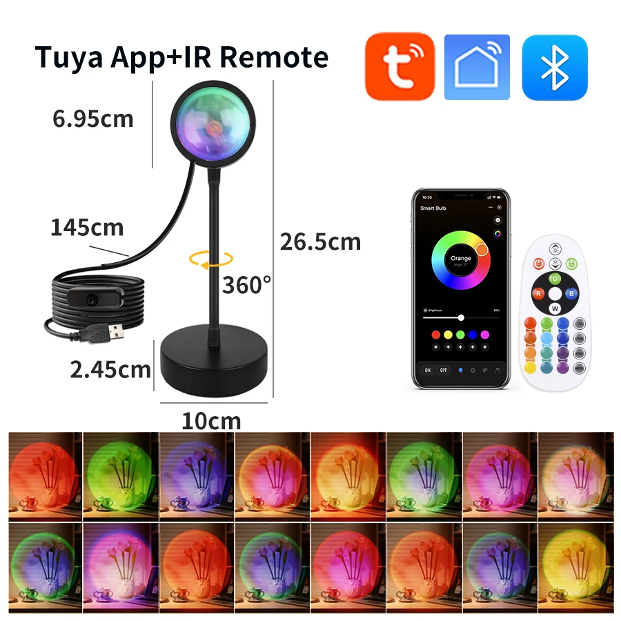 Smart Sunset Lamp Tuya USB Sun - Sunset Lamp Projection recension och pris