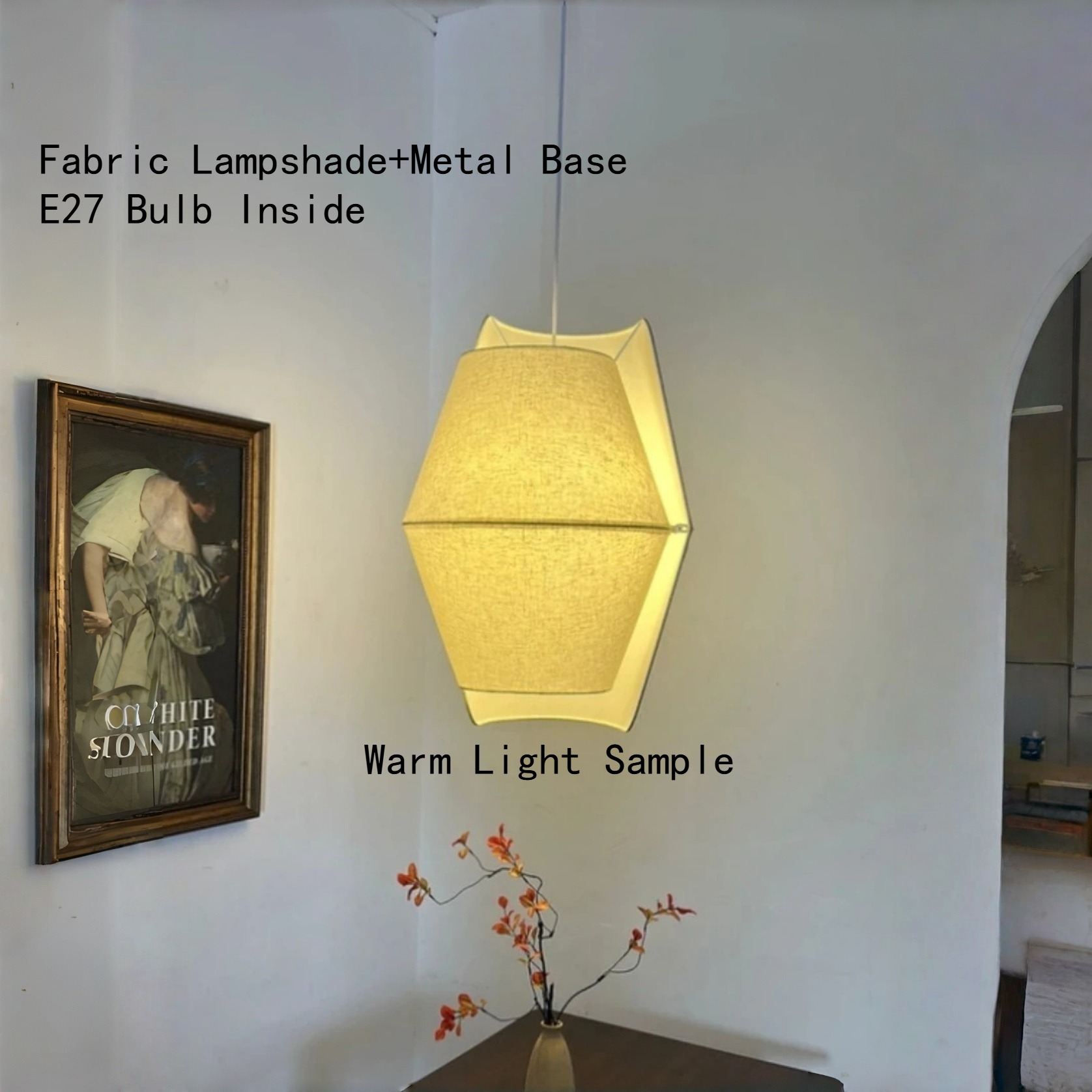 Japandi Hanging Lamp E27 Penda - Lighting Home Decor Items recension och pris