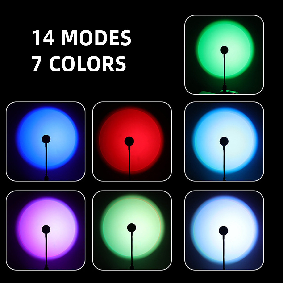 LED Rainbow Sunset Projection  - Sunset Lamp Projection recension och pris